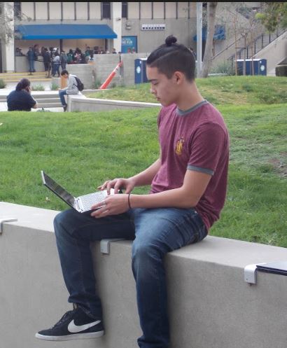 Student working at CSUF